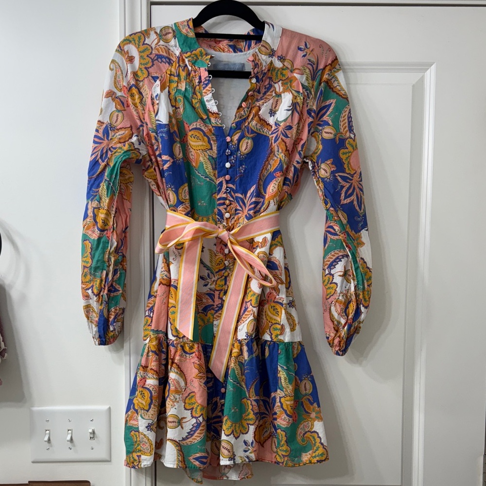 ANTONIO MELANI Colorful Floral Long Sleeve Dress Zimmerman Vibes
